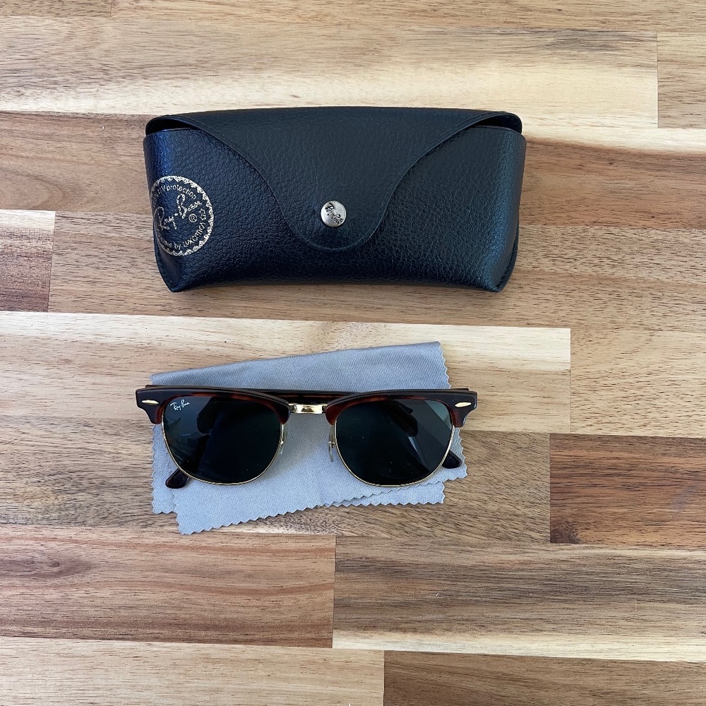 Ray-Ban Clubmaster Sunglasses - Tortoise shell, green lenses